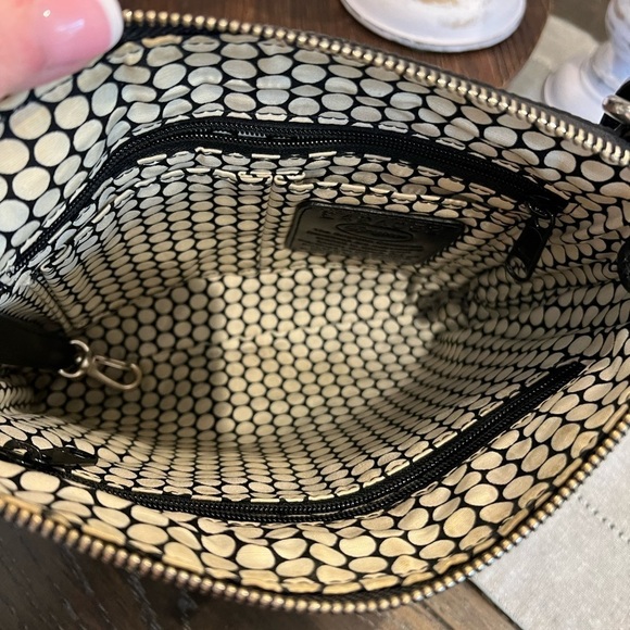 Brighton Black Crossbody Bag with Croc Embossed Detail - Picture 4 of 6